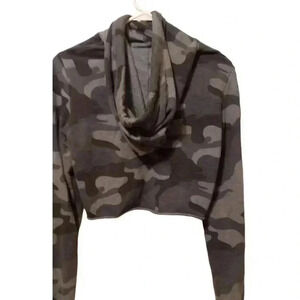 Ladies Camouflage Midriff Hoodie By Hollister